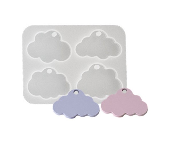 Epoksi Bulut Kalıbı Bulut Anahtarlık Kalıbı Silikon 4.3x3.4cm