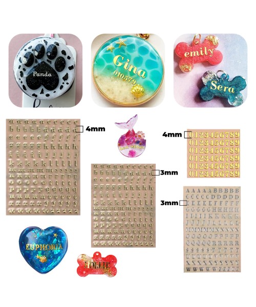 Epoksi Sticker Kabartmalı Epoksi Sticker Seti - 4 Parça