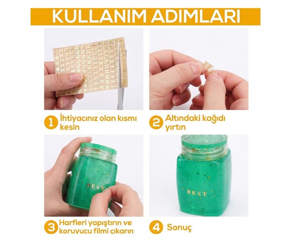 Epoksi Sticker Kabartmalı Epoksi Sticker Seti - 4 Parça