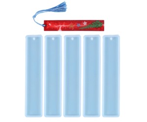 Epoksi Kitap Ayracı Kalıbı Orta Boy Kitap Ayracı Kalıbı Silikon 14.4x3cm 5 Adet