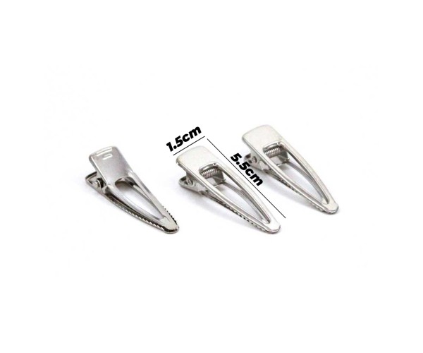 Epoksi Toka Aparatı Klips Oval Ortası Boş Nikel 5.5cm 100 Adet