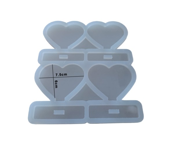 Epoksi Çoklu Kalp Magnet Kalıbı Ayaklı Kalp Masa Süsü Kalıbı Silikon 7.5x6cm Epoksi Çoklu Kalp Magnet Kalıbı Ayaklı Kalp Masa Süsü Kalıbı Silikon 7.5x6cm