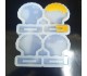 Epoksi İstiridye Magnet Kalıbı Ayaklı Deniz Kabuğu Masa Süsü Kalıbı Silikon 7.6x7cm