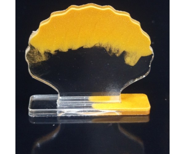 Epoksi İstiridye Magnet Kalıbı Ayaklı Deniz Kabuğu Masa Süsü Kalıbı Silikon 7.6x7cm