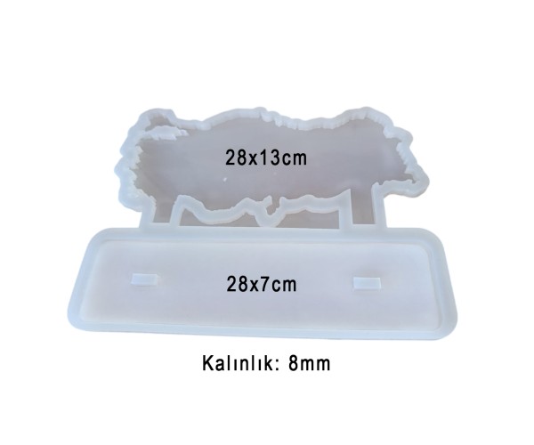 Epoksi Türkiye Haritası Masa Süsü Türkiye İsimlik Kalıbı Silikon 28x13cm Epoksi Türkiye Haritası Masa Süsü Türkiye İsimlik Kalıbı Silikon 28x13cm