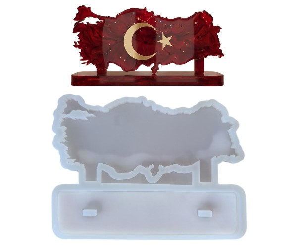 Epoksi Türkiye Haritası Masa Süsü Türkiye İsimlik Kalıbı Silikon 28x13cm Epoksi Türkiye Haritası Masa Süsü Türkiye İsimlik Kalıbı Silikon 28x13cm
