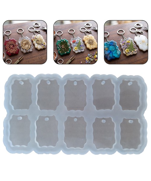 Epoksi Anahtarlık Kalıbı Osmanlı Motif Temalı Anahtarlık Kalıbı Silikon 4x2.8cm