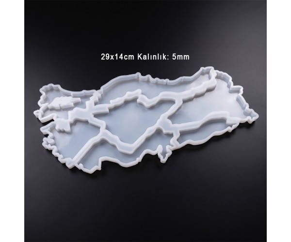 Epoksi Türkiye Haritası Kalıbı 7 Bölge Yapboz Kalıbı Silikon 29x14cm