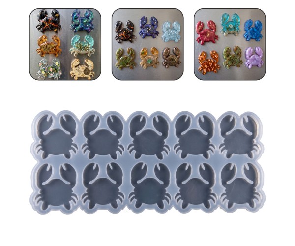 Epoksi Çoklu Akrep Magnet Kalıbı Silikon Taş Tozu Kalıbı 8.1x7.6cm