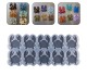 Epoksi Çoklu Akrep Magnet Kalıbı Silikon Taş Tozu Kalıbı 8.1x7.6cm