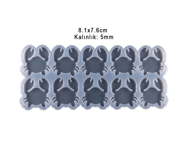 Epoksi Çoklu Akrep Magnet Kalıbı Silikon Taş Tozu Kalıbı 8.1x7.6cm