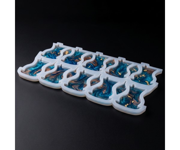 Epoksi Çoklu Çay Bardağı Magnet Kalıbı Silikon 8.4x6.5cm