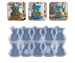 Epoksi Çoklu Çay Bardağı Magnet Kalıbı Silikon 8.4x6.5cm