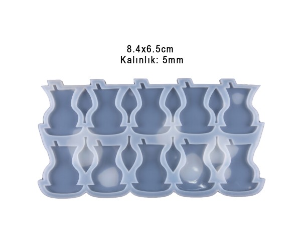 Epoksi Çoklu Çay Bardağı Magnet Kalıbı Silikon 8.4x6.5cm