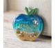 Epoksi Çoklu Elma Magnet Kalıbı Taş Tozu Elma Kalıbı Silikon 8.7x8.1cm