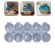 Epoksi Çoklu Elma Magnet Kalıbı Taş Tozu Elma Kalıbı Silikon 8.7x8.1cm
