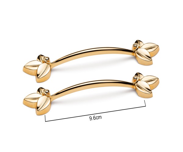 Epoksi Tepsi Yaprak Kulp Modern Kulp - Gold