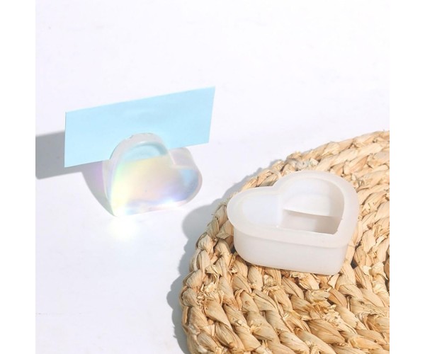 Epoksi Kalp Kartvizit ve Not Tutucu Silikon Kalıbı 5.4x4.8x2cm Epoksi Kalp Kartvizit ve Not Tutucu Silikon Kalıbı 5.4x4.8x2cm
