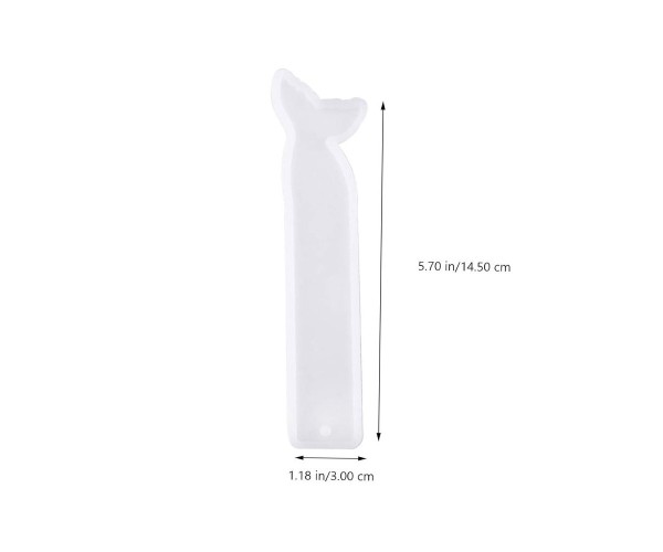 Epoksi Kitap Ayracı Kalıbı Balık Kuyruğu Modeli Silikon Kalıbı 14.5x2.5cm