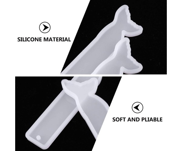 Epoksi Kitap Ayracı Kalıbı Balık Kuyruğu Modeli Silikon Kalıbı 14.5x2.5cm