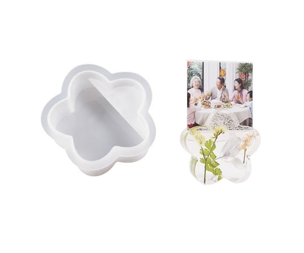 Epoksi Papatya Kartvizit ve Not Tutucu Kalıbı Silikon 6.7x6.1x2.1cm