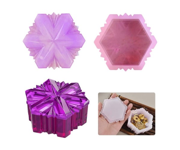 Epoksi Kar Tanesi Kalıbı Takı Kutusu Mücevher Kutusu Taş Tozu Kalıbı Silikon 9.6x8.7x3.5cm Epoksi Kar Tanesi Kalıbı Takı Kutusu Mücevher Kutusu Taş Tozu Kalıbı Silikon 9.6x8.7x3.5cm