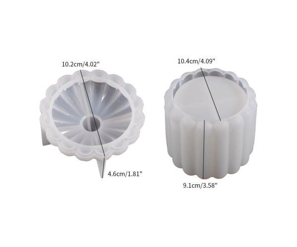 Epoksi Saksı Kalıbı Takı Kutusu Kalıbı Mücevher Kutusu Taş Tozu Kalıbı Silikon 10.4x9.1cm