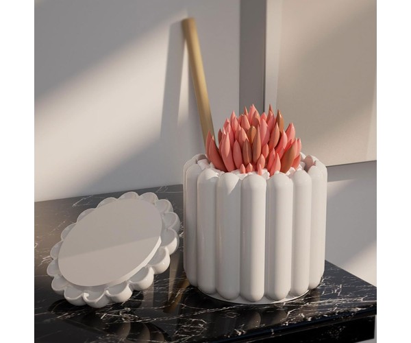 Epoksi Saksı Kalıbı Takı Kutusu Kalıbı Mücevher Kutusu Taş Tozu Kalıbı Silikon 10.4x9.1cm