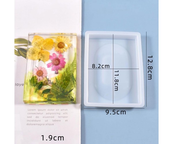 Epoksi Sabunluk Kalıbı Dikdörtgen Sabunluk Taş Tozu Kalıbı Silikon 11.8x8.2x2cm Epoksi Sabunluk Kalıbı Dikdörtgen Sabunluk Taş Tozu Kalıbı Silikon 11.8x8.2x2cm