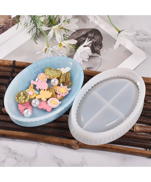 Epoksi Sabunluk Kalıbı Oval Sabunluk Kalıbı Taş Tozu Kalıbı 15.6x10.4x3.3cm