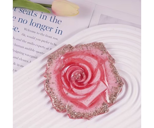 Epoksi Bardak Altı Kabartmalı Gül Desenli Bardak Altlığı Taş Tozu Kalıbı 13.5x13.1x1.2cm Epoksi Bardak Altı Kabartmalı Gül Desenli Bardak Altlığı Taş Tozu Kalıbı 13.5x13.1x1.2cm