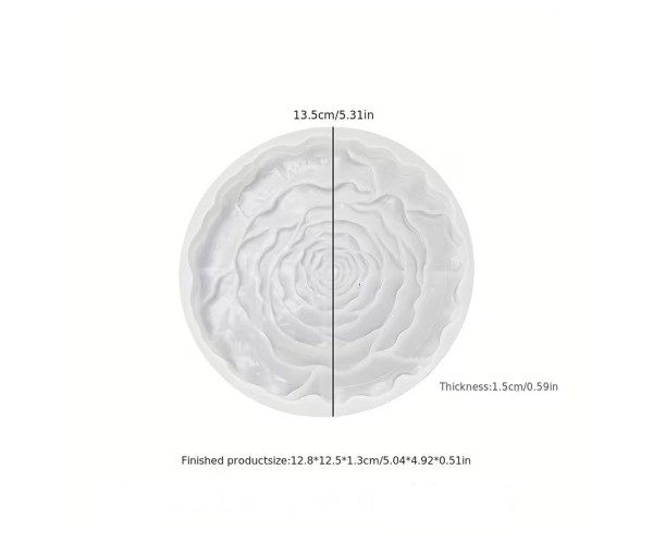 Epoksi Bardak Altı Kabartmalı Gül Desenli Bardak Altlığı Taş Tozu Kalıbı 12.8x12.5x1.3cm Epoksi Bardak Altı Kabartmalı Gül Desenli Bardak Altlığı Taş Tozu Kalıbı 12.8x12.5x1.3cm