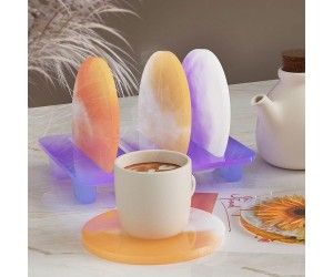 Epoksi Bardak Altı Yuvarlak Bardak Altlığı Standı Kalıbı Seti – 5 Parça Epoksi Bardak Altı Yuvarlak Bardak Altlığı Standı Kalıbı Seti – 5 Parça