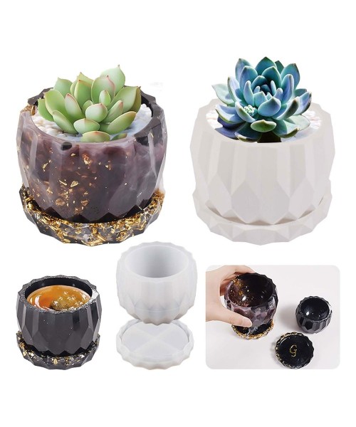 Epoksi Saksı Kalıbı Saksı Altlık Kristal Kesim Taş Tozu Kalıbı Silikon 7.9x5.5x5.1cm