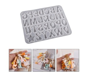 Epoksi Harf Kalıbı Alfabe Harf Anahtarlık Kalıbı Silikon 4.5cm