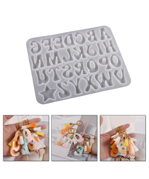 Epoksi Harf Kalıbı Alfabe Harf Anahtarlık Kalıbı Silikon 4.5cm
