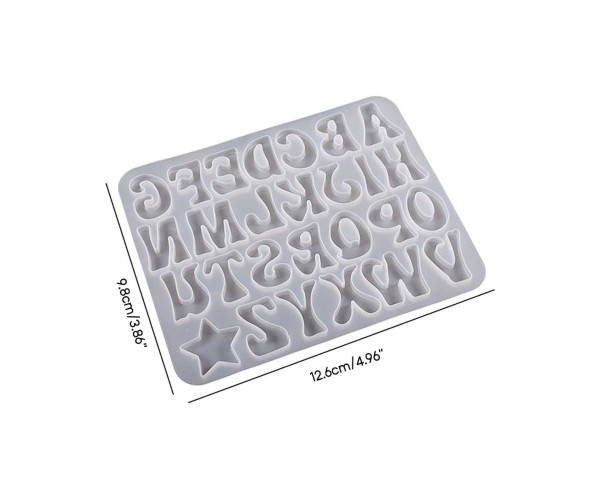 Epoksi Harf Kalıbı Alfabe Harf Anahtarlık Kalıbı Silikon 4.5cm