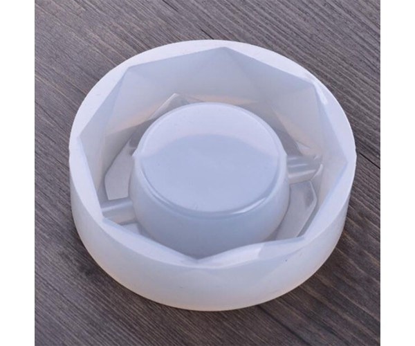 Epoksi Kristal Küllük Kalıbı Kokulu Taş Tozu Küllük Kalıbı Silikon 10x10cm