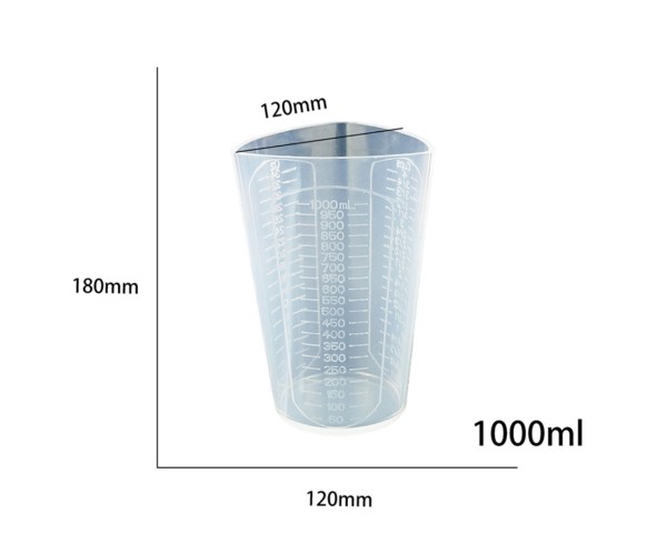 Epoksi Beaker Karıştırma Kabı Silikon Kokulu Taş Tozu Karıştırma Kabı Silikon 1000ML