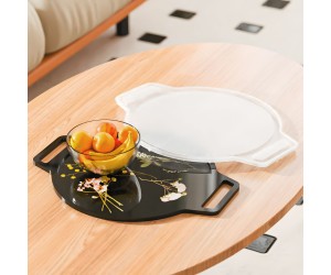 Epoksi Tepsi Kalıbı Yuvarlak Kulplu Tepsi Kalıbı Kokulu Taş Tozu Tepsi Kalıbı Silikon 38x30cm Epoksi Tepsi Kalıbı Yuvarlak Kulplu Tepsi Kalıbı Kokulu Taş Tozu Tepsi Kalıbı Silikon 38x30cm