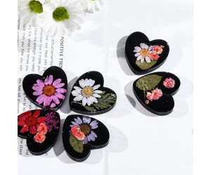 Epoksi Çoklu Kalp Kolye Kalıbı Kokulu Taş Tozu Kolye Kalıbı Silikon 3.8x3.5cm