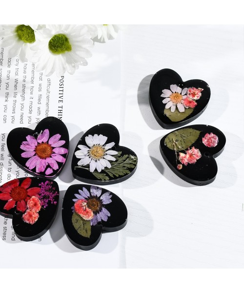 Epoksi Çoklu Kalp Kolye Kalıbı Kokulu Taş Tozu Kolye Kalıbı Silikon 3.8x3.5cm