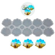 Epoksi Çoklu İstiridye Deniz Kabuğu Magnet Silikon Kalıbı EM261