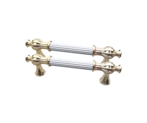 Epoksi Tepsi Kulp Class Model Beyaz Gold Kaplama GT1101