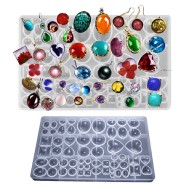 Epoksi Çoklu Kolye Takı Dikdörtgen Silikon Kalıbı GT-9024