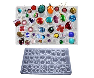 Epoksi Çoklu Kolye Takı Dikdörtgen Silikon Kalıbı GT-9024