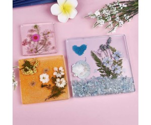 Epoksi Silikon Kare Tepsi Kalıbı 19x19x1cm Epoksi Silikon Kare Tepsi Kalıbı 19x19x1cm