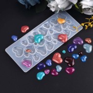 Epoksi Silikon Çoklu Kalp Takı Kalıbı