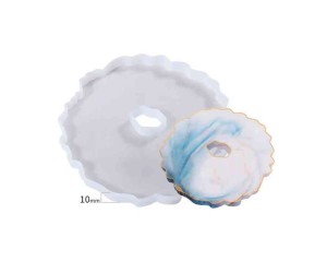 Epoksi Dalgalı Bardak Altlığı Silikon Kalıbı GT9059