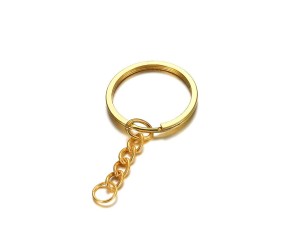 Anahtarlık Halkası Zincirli Klips Gold 100 Adet